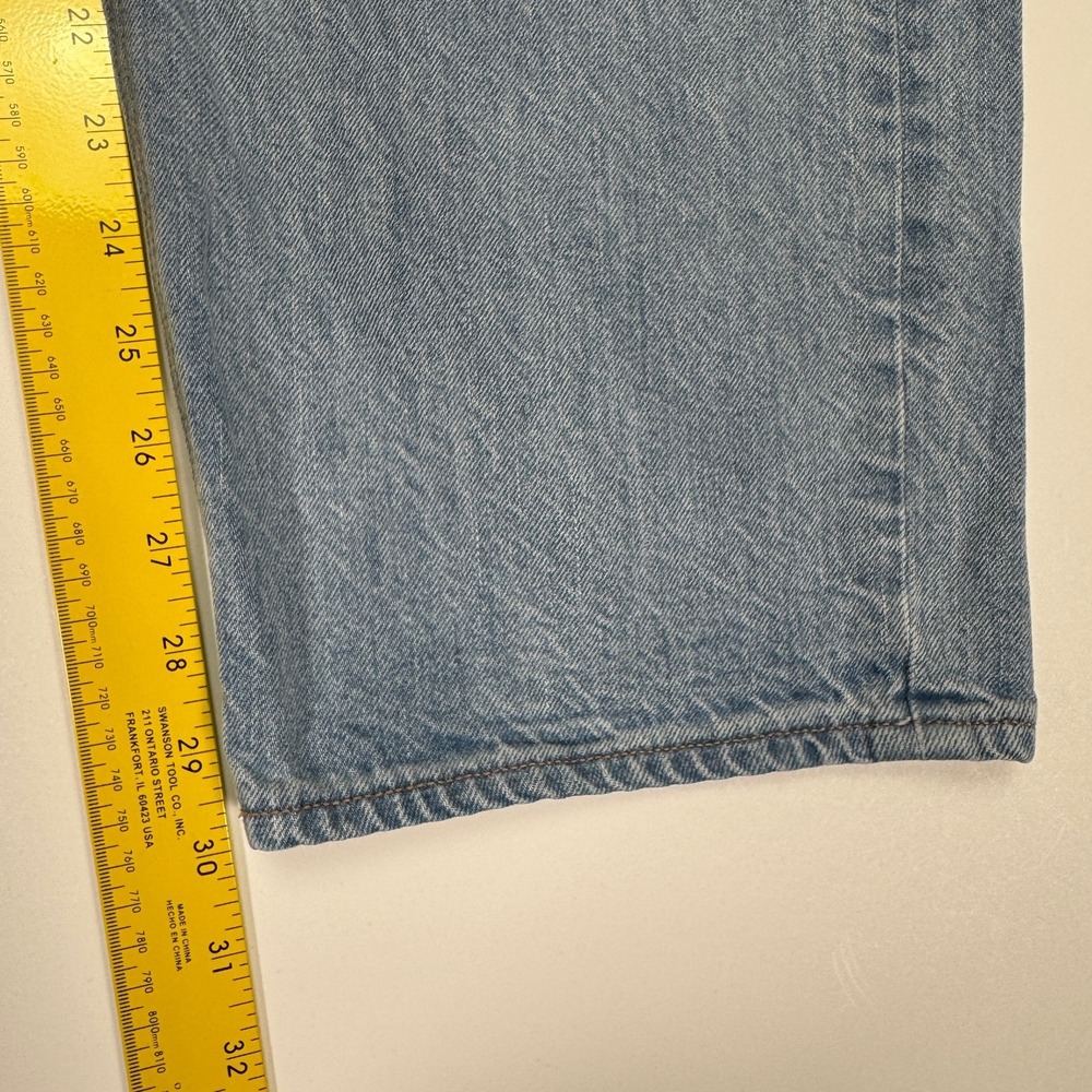 American Eagle Baggy Jeans Womens US 10R 28x30 Light Wash Blue Distressed Denim - Picture 7 of 16